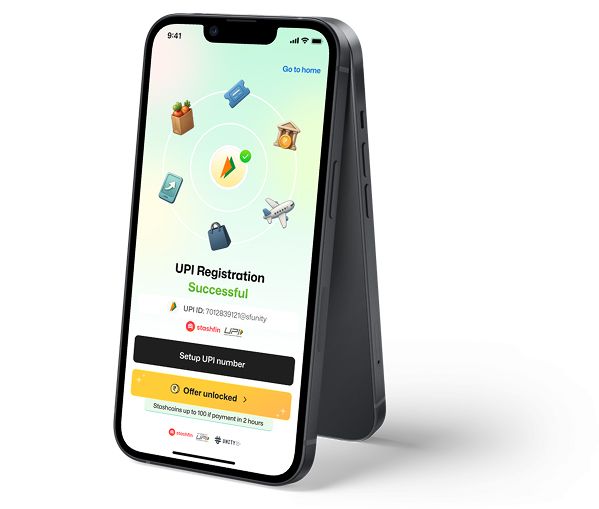 Stashfin UPI registration successful
